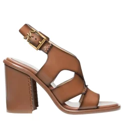 MICHAEL Michael Kors Raven Block Heeled Sandal Luggage Sandalen
