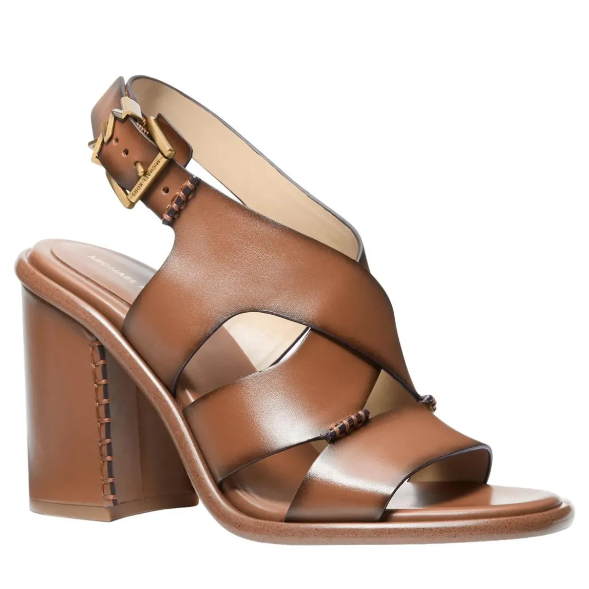 MICHAEL Michael Kors Raven Block Heeled Sandal Luggage Sandalen