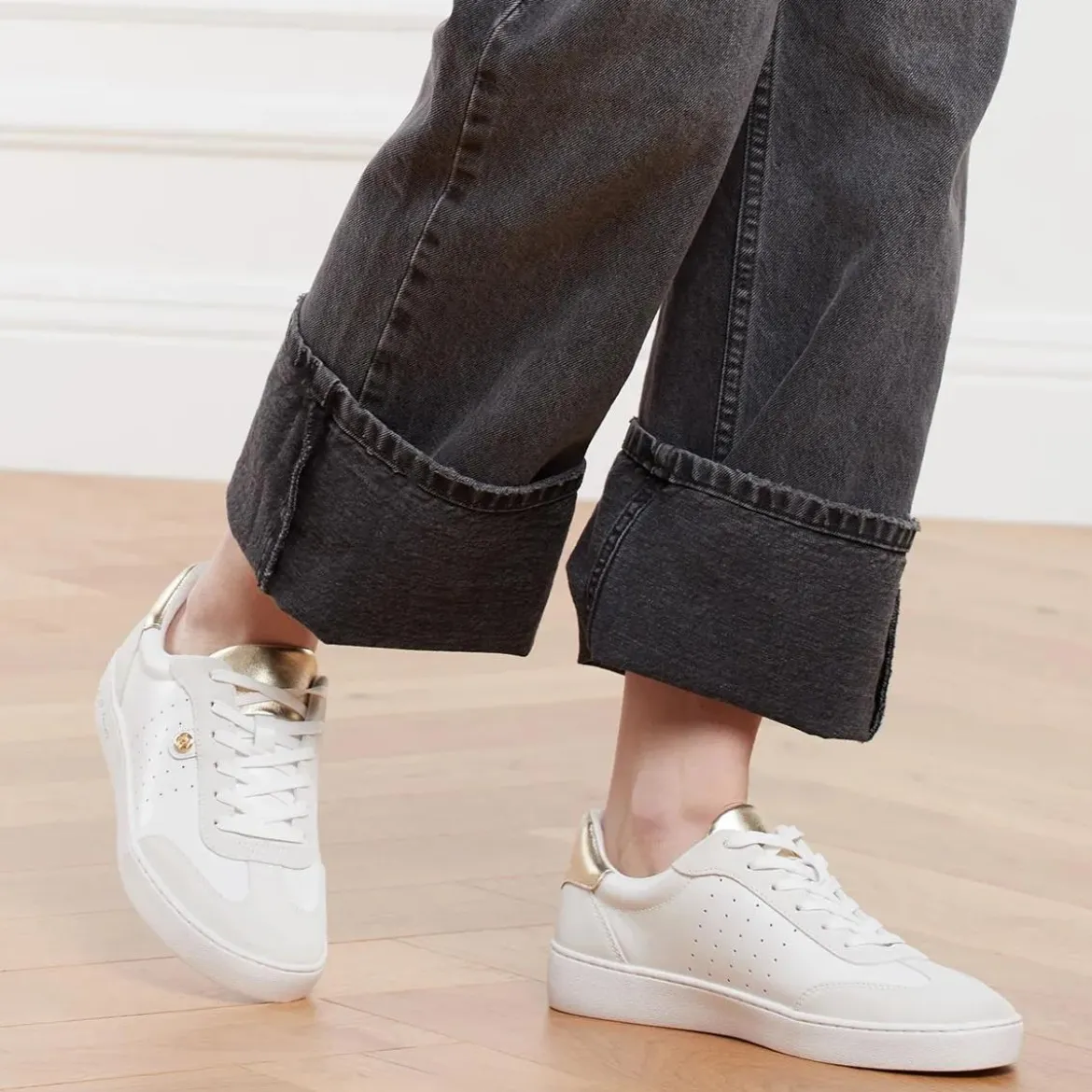 MICHAEL Michael Kors Scotty Lace Up Pl Gld Multi Low-Top-Sneaker