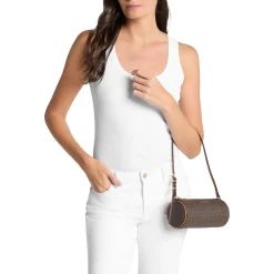 MICHAEL Michael Kors Sm Barrel Pouchette Brn/acorn Pochette