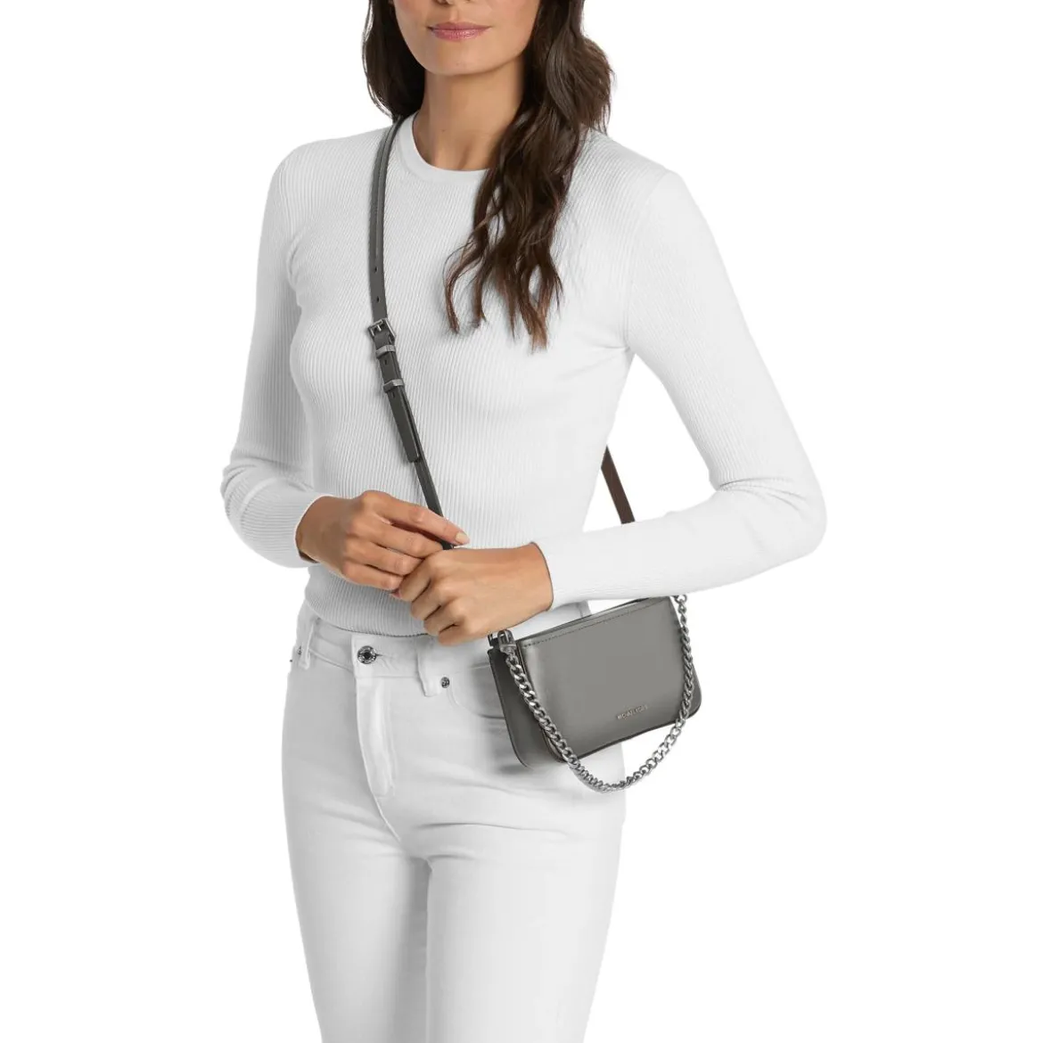 MICHAEL Michael Kors Sm Conv Xbody Pouchette Storm Crossbody Bag