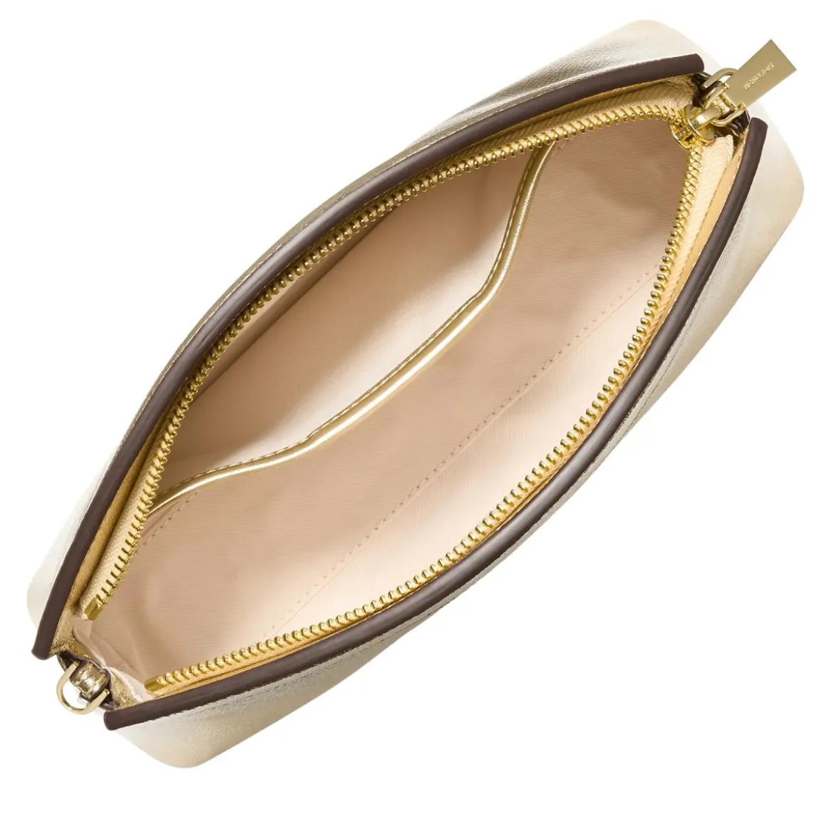 MICHAEL Michael Kors Sm Dome Chn Clutch Xbody Pale Gold Clutch