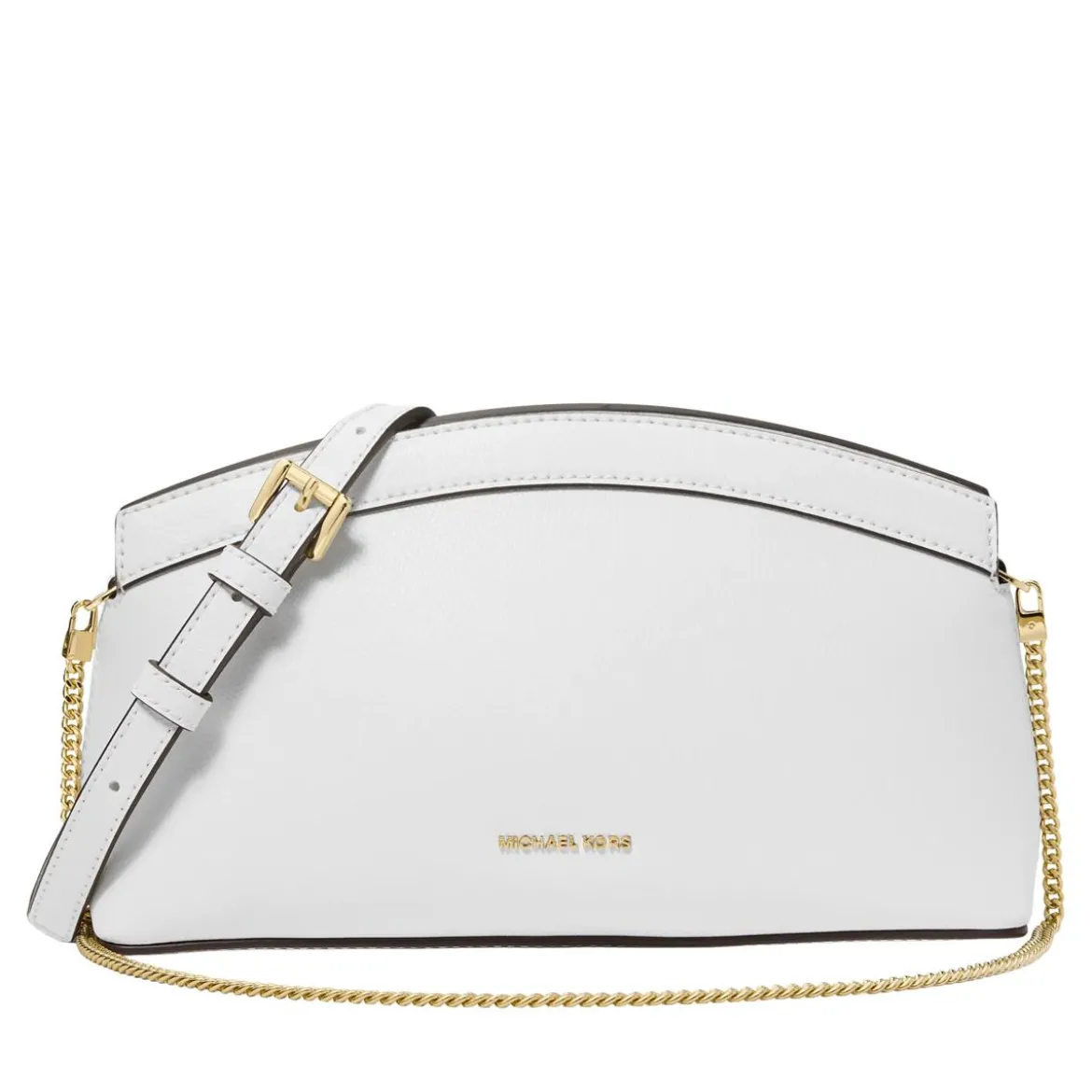 MICHAEL Michael Kors Sm Dome Chn Clutch Xbody Optic White Clutch