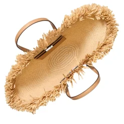 MICHAEL Michael Kors Sm Fan Tote Nat/peanut Korbtasche