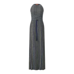 Missoni Maxikleid mit Pailletten grün Maxikleid