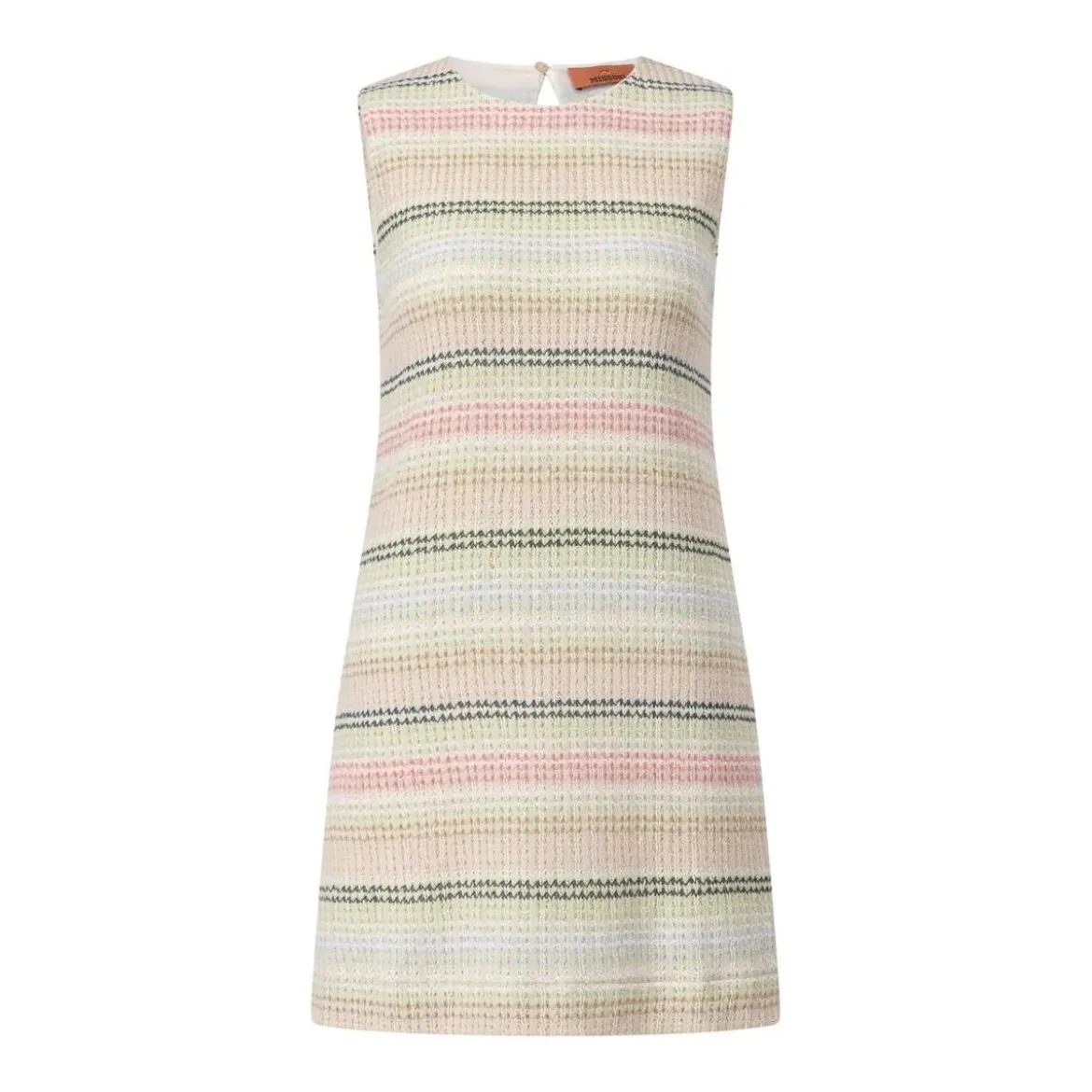 Missoni Mini-Etuikleid im gestreiften Design Beige Etuikleid