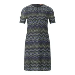 Missoni Minikleid mit Zickzack-Design blau Minikleid