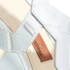 Missoni M09 Ponza Mirror Silver Riemchensandalen