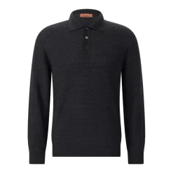 Missoni Pullover mit Polokragen schwarz Poloshirt