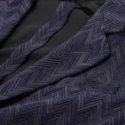Missoni Sakko mit Zickzack-Muster blau Anzugjacke