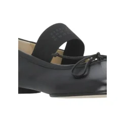 MM6 Maison Margiela Black 6 Leather Ballerinas Black Ballerinas