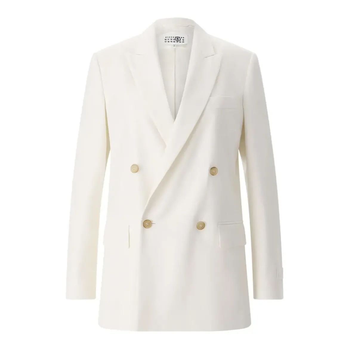 MM6 Maison Margiela Blazer aus Woll-Mix weiß Blazer