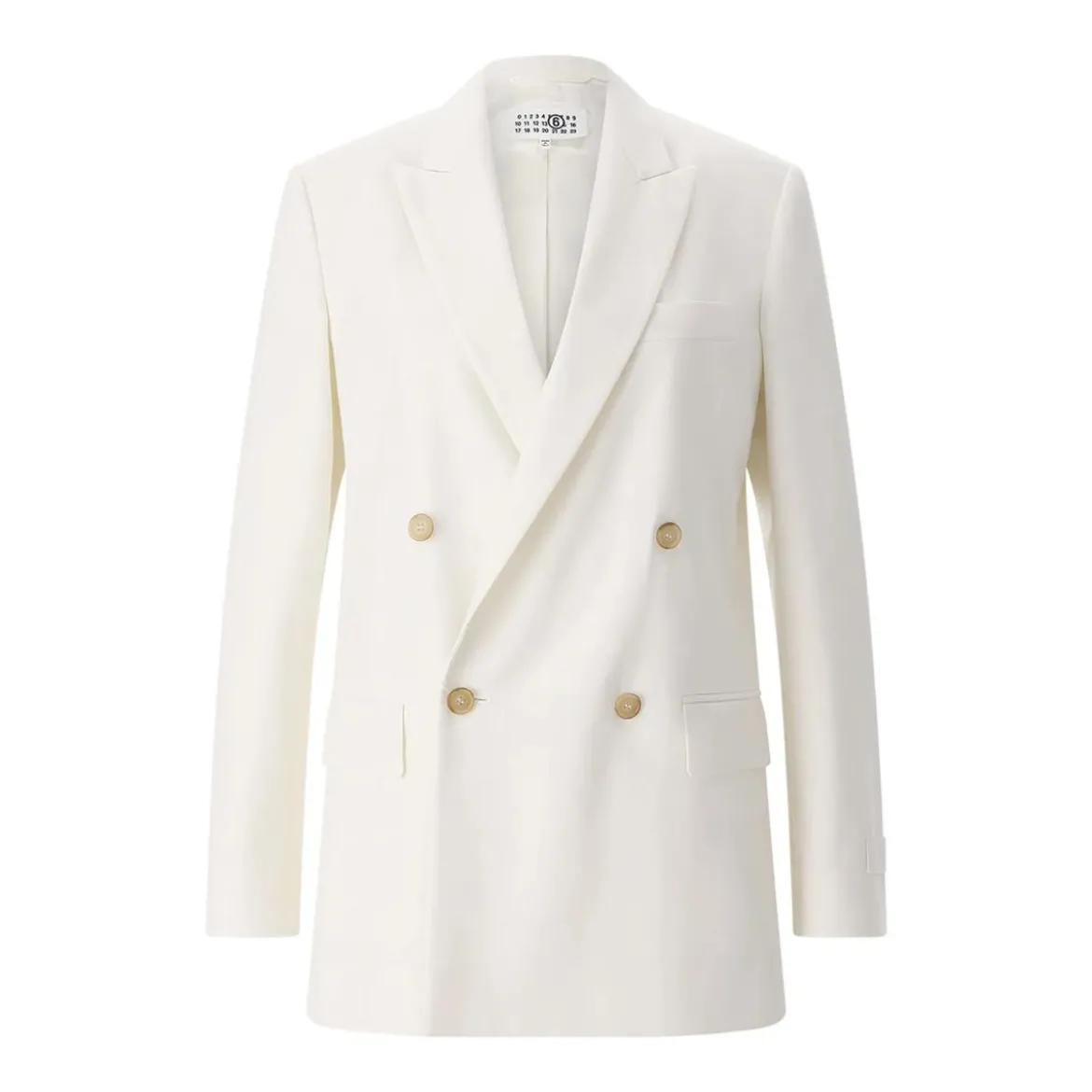 MM6 Maison Margiela Blazer aus Woll-Mix weiß Blazer