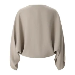 MM6 Maison Margiela Drapiertes Blusenshirt grau Bluse