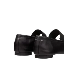 MM6 Maison Margiela Leather Ballerina Black Ballerinas
