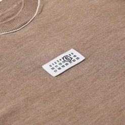 MM6 Maison Margiela Strickpullover mit Schurwolle braun T-Shirt
