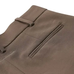 MM6 Maison Margiela Weite Hose mit Bundfalten braun Stoffhose