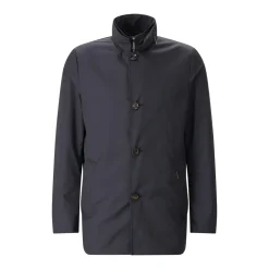 Moorer Jacke aus Materialmix blau Übergangsjacke