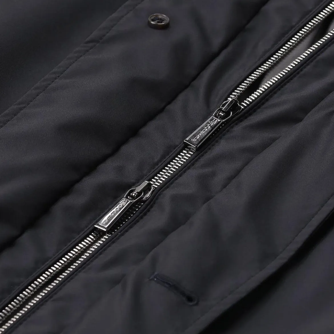 Moorer Jacke aus Materialmix blau Übergangsjacke