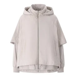 Moorer Jacke Talitha aus Veloursleder grau Übergangsjacke