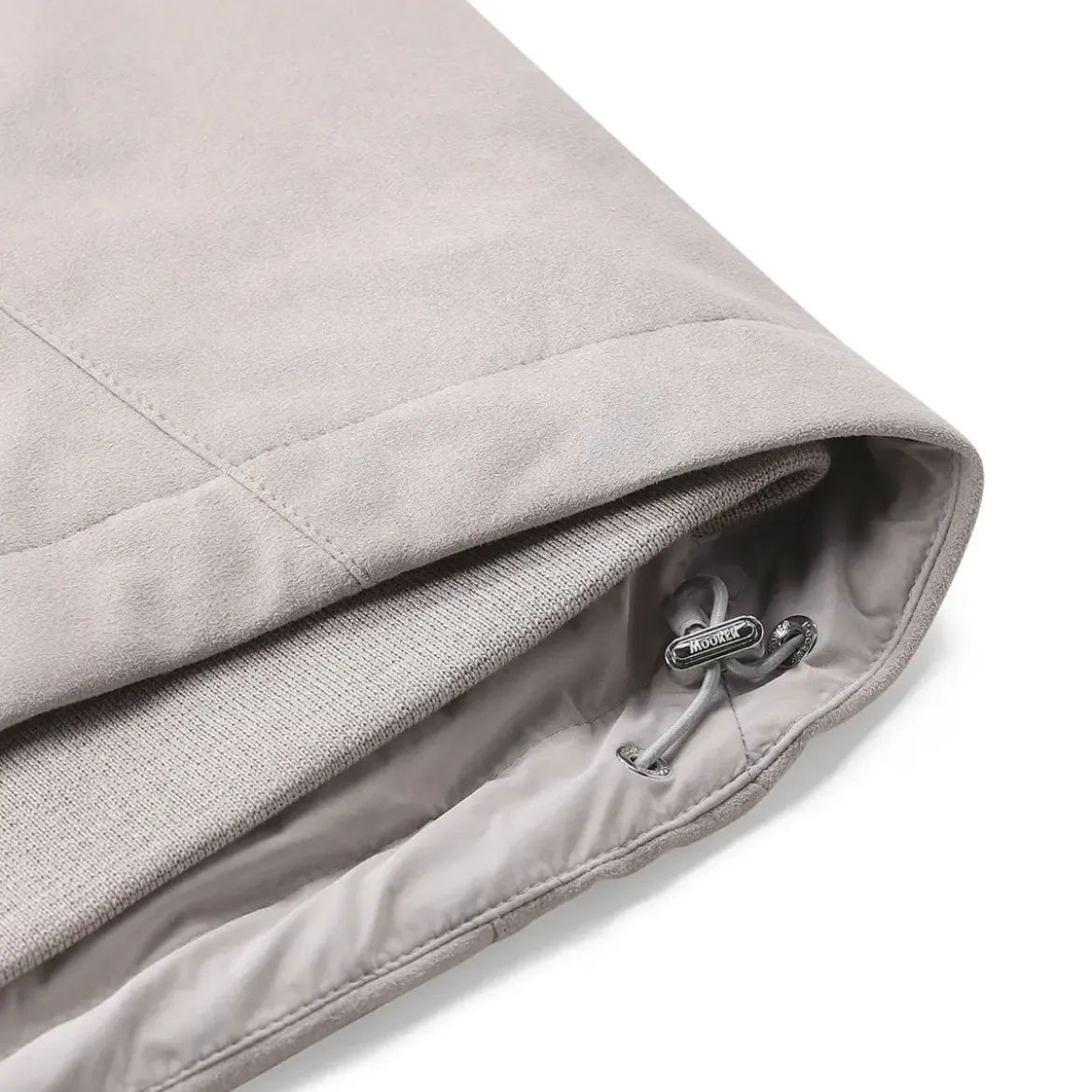 Moorer Jacke Talitha aus Veloursleder grau Übergangsjacke