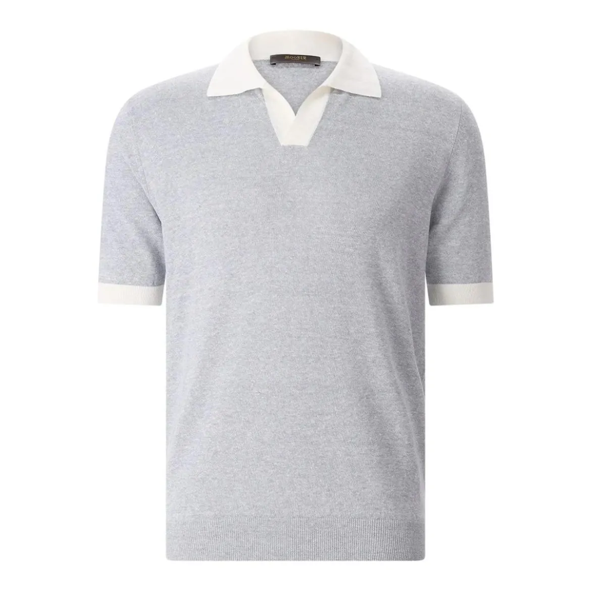 Moorer Poloshirt Jethro aus Baumwolle blau Poloshirt