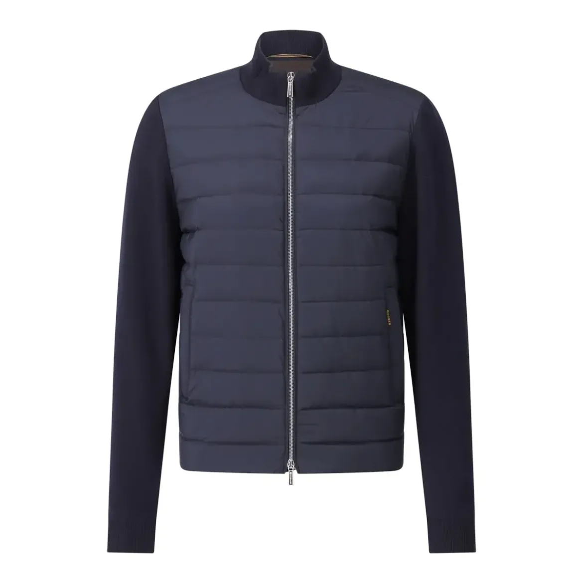 Moorer Strickjacke Duncan mit Daunenstepp Dunkelblau Steppjacke