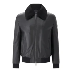 Moose Knuckles Lederjacke Toba schwarz Übergangsjacke