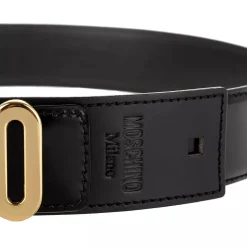 Moschino Belt Black Ledergürtel