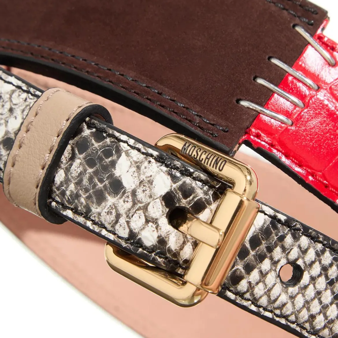 Moschino Belt Fantasia Variante unica Ledergürtel