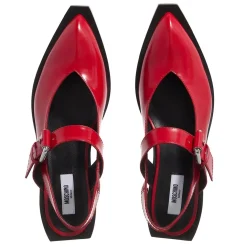 Moschino Big Buckles Rosso Mary Janes