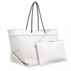 Moschino Black & White Shoulder Bag Fantasy Print White Shopper