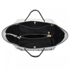 Moschino Black & White Shoulder Bag Fantasy Print White Shopper