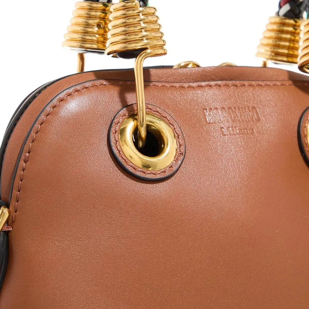 Moschino Braided Cord Cuoio Minitasche