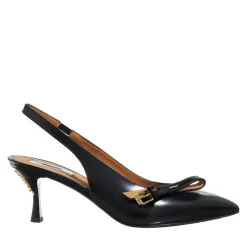 Moschino Buckled Bow Nero Pumps