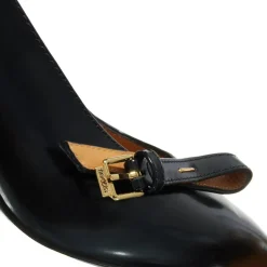 Moschino Buckled Bow Nero Pumps