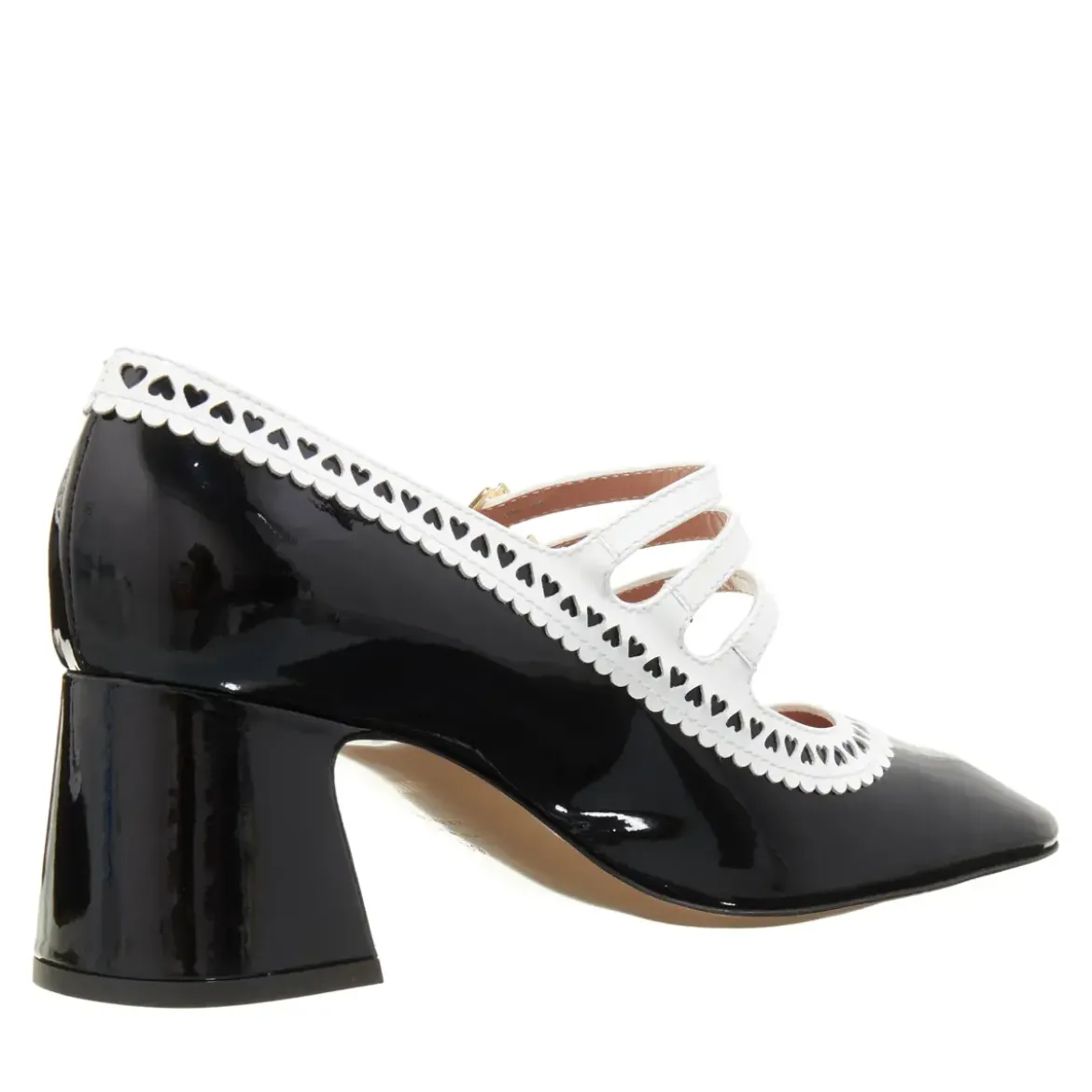 Moschino Hearted Brogue Nero/Bianco High Heels