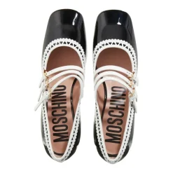 Moschino Hearted Brogue Nero/Bianco High Heels