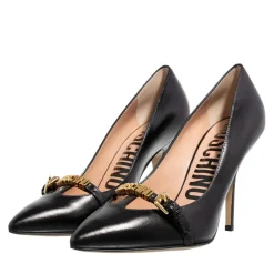 Moschino Mini Lettering Nero Pumps