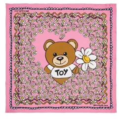 Moschino 100% Silk Twill H. Prt. Square Moschino Multicolored Leichter Schal