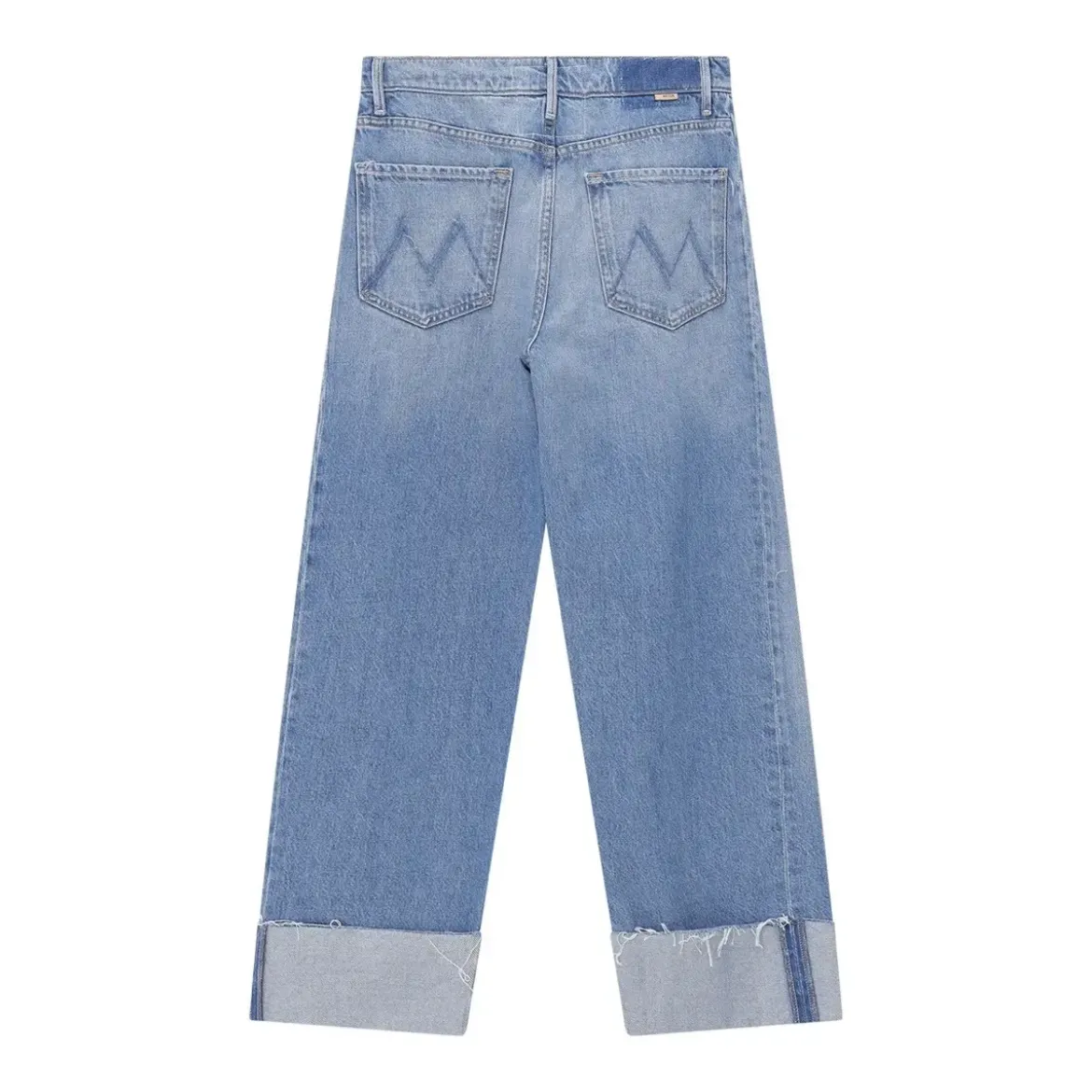 Mother Jeans The Half-Pipe Ankle Cuff Fray blau Jeans