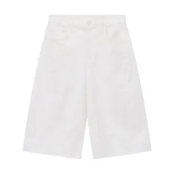 Mother Shorts The Whole Lot Zip Twist Fray weiß Shorts