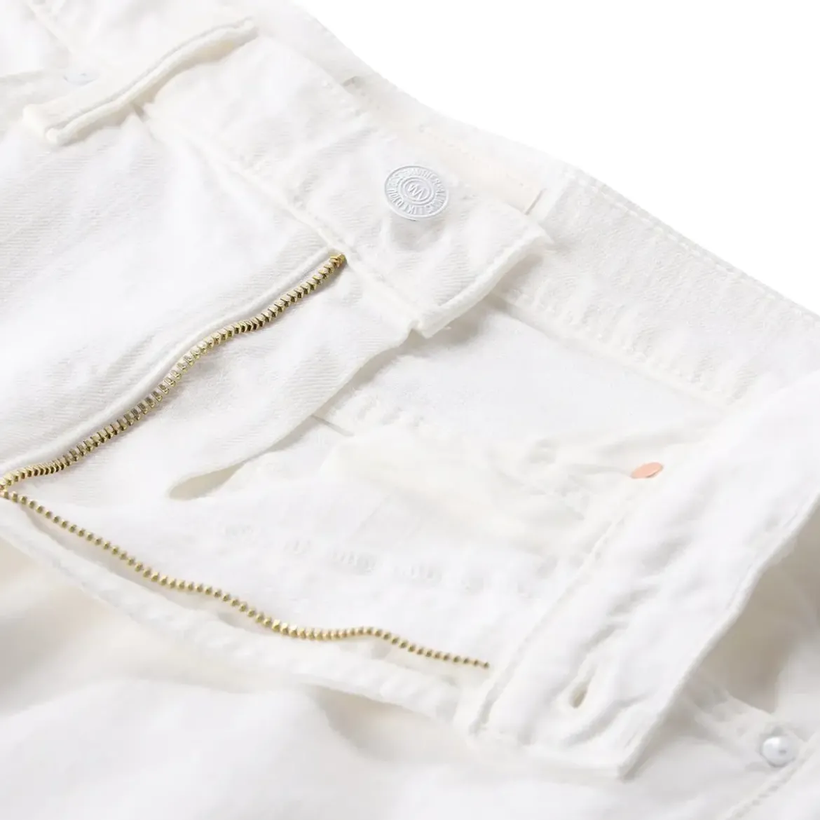 Mother Shorts The Whole Lot Zip Twist Fray weiß Shorts