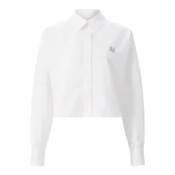 MSGM Hemdbluse Camica aus Baumwolle weiß Bluse