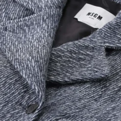 MSGM Jacke aus Alpakawolle blau Übergangsjacke