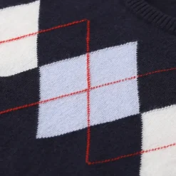 MSGM Kurzarmpullover aus Merinowolle und Kaschmir dunkelblau Pullover