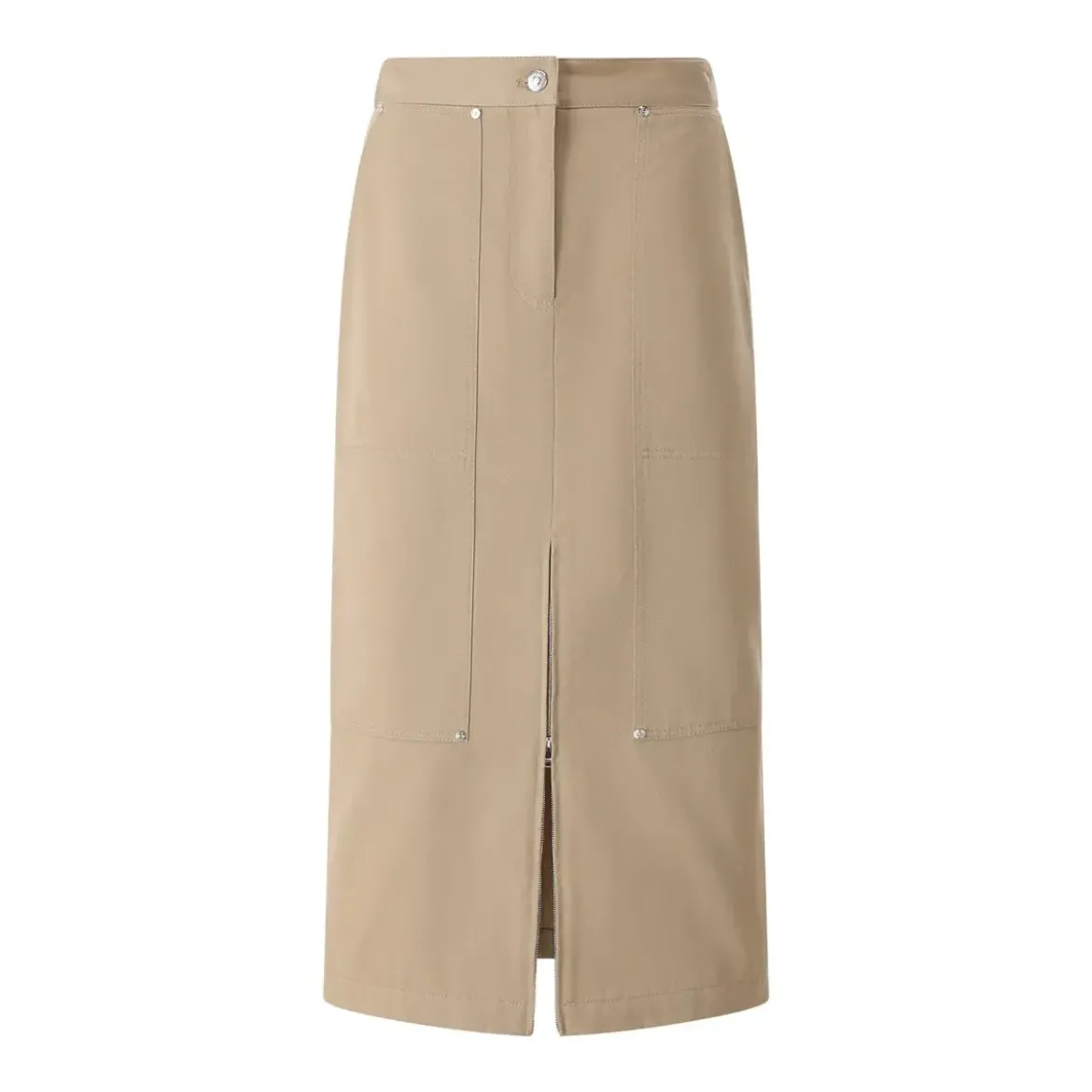 MSGM Midirock aus Baumwolle beige Midirock