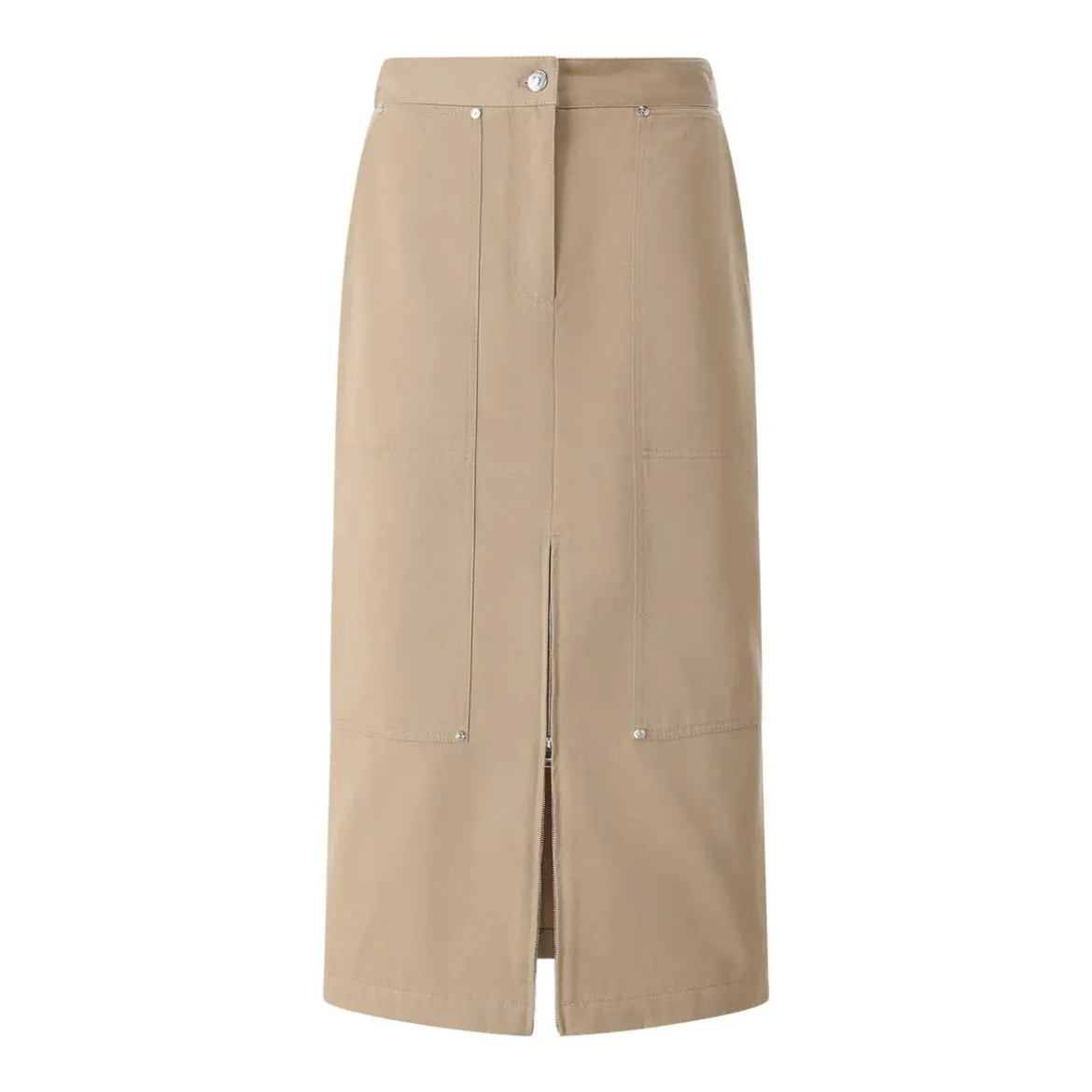 MSGM Midirock aus Baumwolle beige Midirock