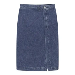 MSGM Midirock aus Denim blau Maxirock