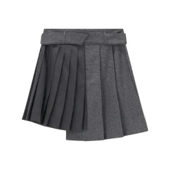 MSGM Minirock aus Woll-Mix grau Minirock